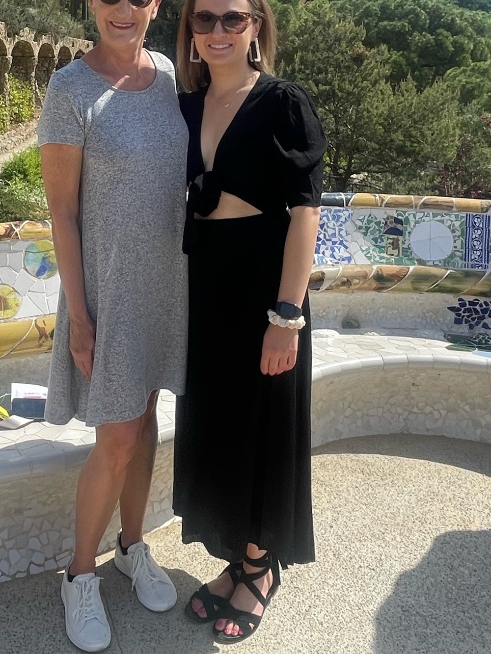 Black Tie Front Midi Dress